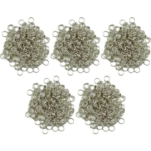 Pack 1000pcs Mini Key Rings Round Split Ring Diameter 6mm Craft DIY Silver