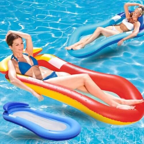 Summer PVC Inflatable Floating Row Swimming Pool Water Hammock Air Mattresses Bed Beach Water Sports Party Floating bed