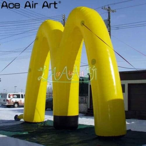 New Giant inflatable yellow arch model,Letter M model decoration archline inflatable entrance doors for promotion