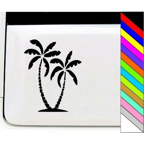 Palm Tree Tropical Beach-JDM Sticker Decal Window Notebook Laptop Sticker Waterproof 12.5x10cm