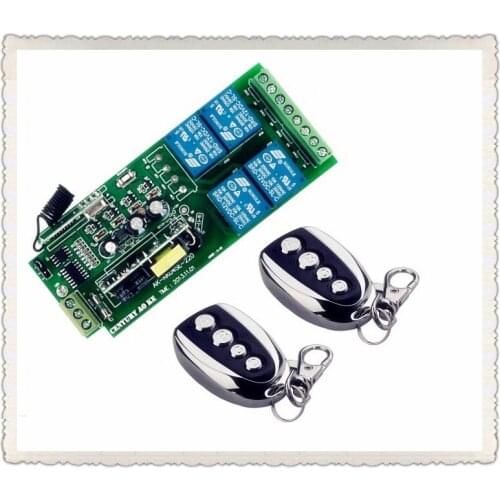 AC85v~250V 110V 220V 230V 4CH Wireless Remote Control Switch Relay Output Radio RF Transmitter Receiver