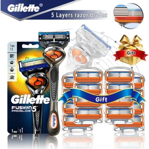Straight Safety Razor Gillette Fusion 5 Proglide Shaver Cassettes For Men Shaving Machine With Replaceable Blades Shave Beard