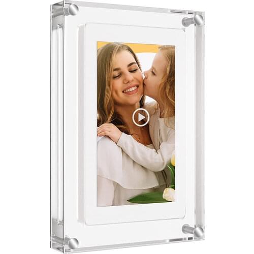 AMABOO Clear Acrylic Digital Picture Frame 5inch Lcd Screen