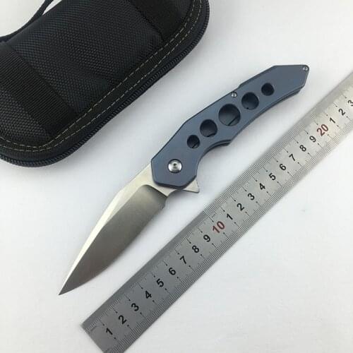LEMIFSHE Flipper folding knife S35VN blade titanium alloy handle outdoor camping survival kitchen fruit knife EDC tool
