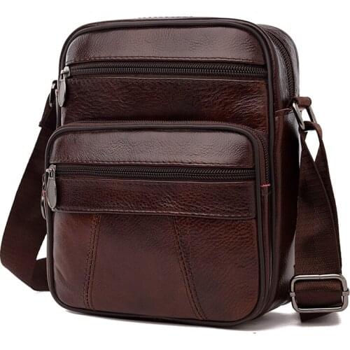 Vintage Leather Bags for Man Genuine Leather Crossbody Bag Men Casual Single Shoulder Bag Male Small Mens Messenger Bags