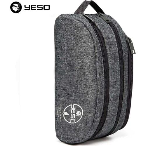 YESO Multifunction Wash Bag Fashion Grey Cosmetic Bag 2019 Travel Casual Pouch Waterproof Hanging Portable Polyester Makeup Bag