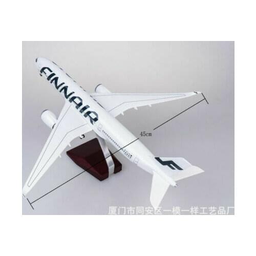 1/142 Resin Plane Toy FINNAIR A350 Airplane Airforce Airplane Resin Plane LED Voice Light In Stock