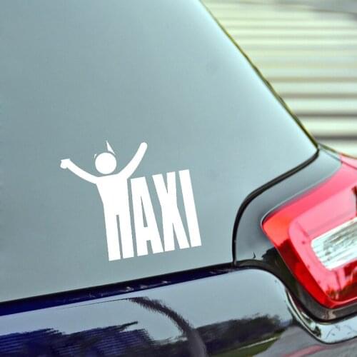 12.9*12.2CM Cartoon Fun TAXI CALL Vinyl Car Sticker Car-styling Decals Black/Silver S8-1677
