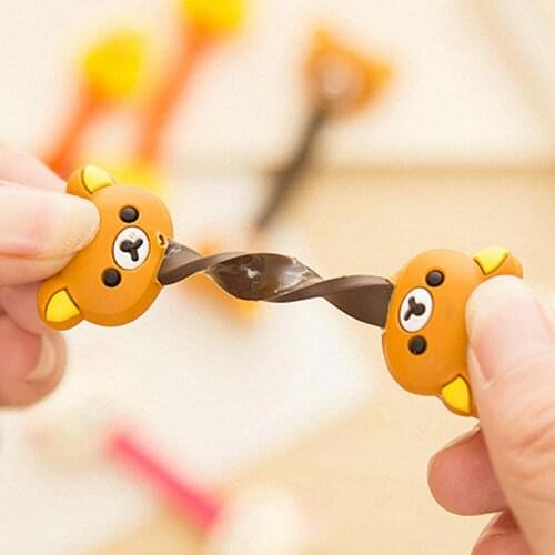 2 PCS Cartoon snap-on winder Korean Double-Headed Cartoon Animal Cable Winder Easily Bear Chick Headphone Desk Cable Manager