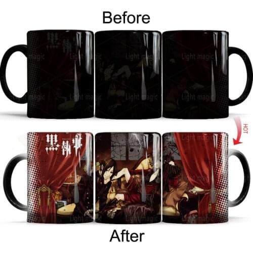 2021 Anime Black Butler 350ml Magic Ceramic Creative Color Changing Coffee Tea Cup Mug