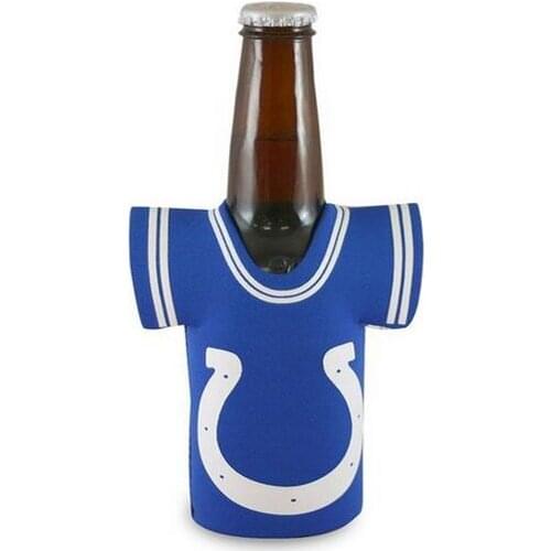 500pcs/lot Custom Blue Color Beer Bottle Cover Beer Bottle holder Sleeve with LOGO Print For Party Picnic Bar and Restaurant