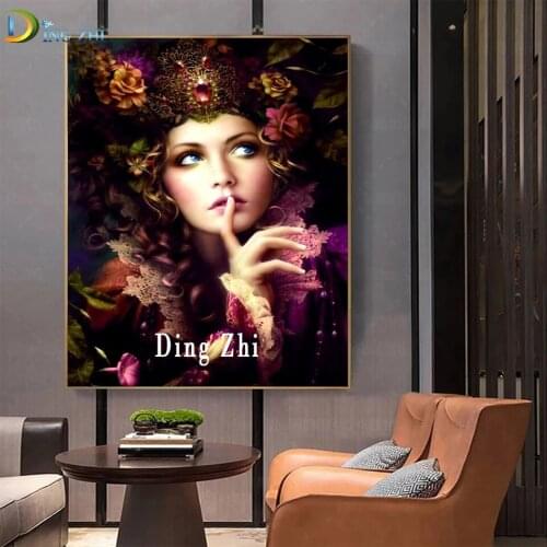 Diamond Embroidery Full Display Flower Woman 5D Diy Diamond Painting Square/Round Drill Rhinestones Cross Stitch Decor Wall Art