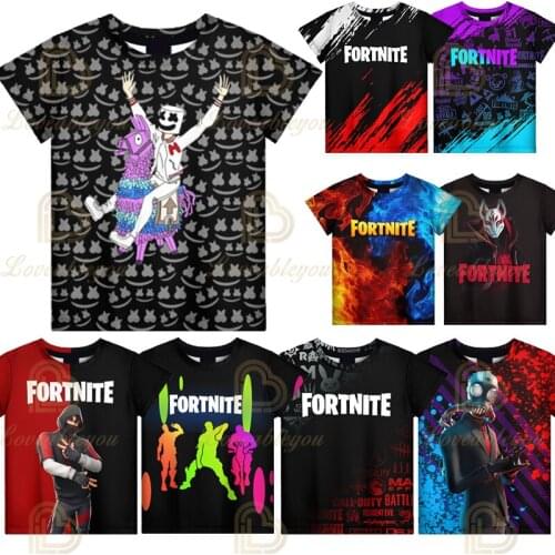 14 Colour Fortnite Childrens Short Sleeve T-shirt Cotton T-shirts Boy Kid Boys Girls Tops Shirts Streetwear Kids Tshirt O-Neck