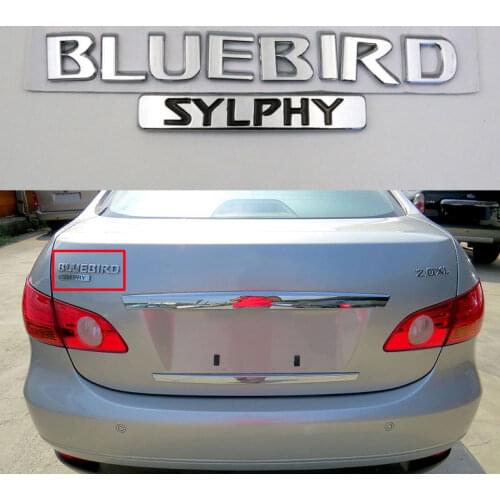 For Nissan Bluebird SYLPHY Emblem Car Rear Trunk Logo Stickers Auto Badge Decal ABS 3D Letters Sticker