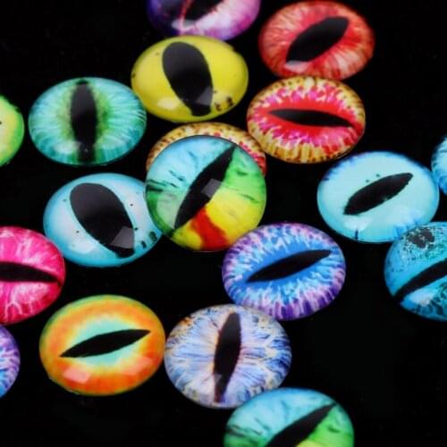 HBB 20Pcs 10/15/20mm Glass Doll Eye Making DIY Crafts For Toy Dinosaur Animal Eyes Accessories