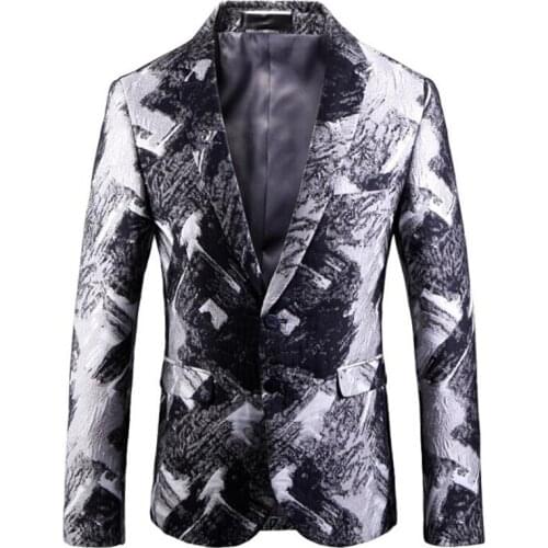 Chinese style suit mens blazers retro black gray business casual stage dress host clothing annual meeting jacket traje hombre