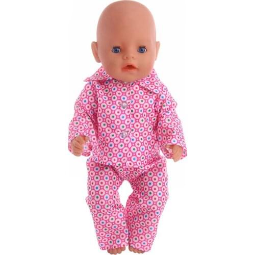 Luckdoll Handmade pajamas fit 43cm - doll American doll , Children best Birthday Gift (Only clothes)