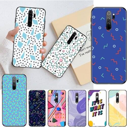 Memphis Abstract Pattern design Phone Case for Redmi 9A 8A 7 6 6A Note 9 8 8T Pro Max Redmi 9 K20 K30 Pro