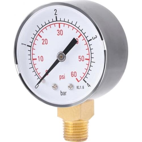 VBESTLIFE New Mini Pressure Gauge For Fuel Air Oil Or Water 0-4bar / 0-60psi NPT Hydraulic Pressure Tester Manometer