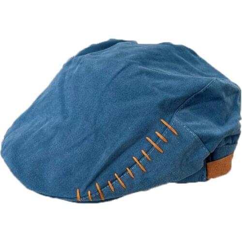 Female Male British Stitched Letter Forward Hat Japanese Harajuku Retro Anti-Wear Casual Art Beret Newsboy Caps Detective Hats