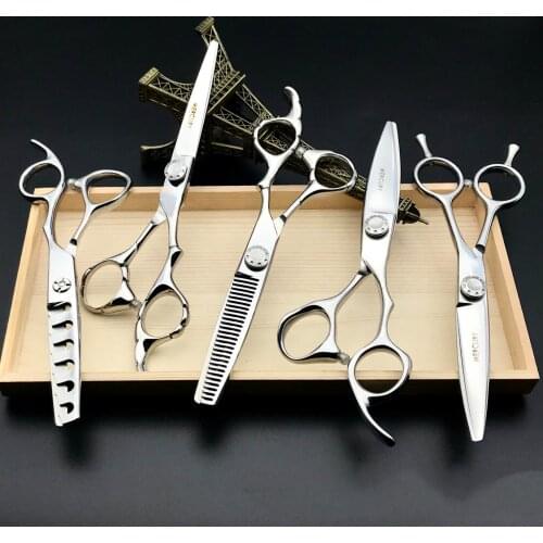 6.0 Top Professional Hair Scissors Set Cutting Barber Salon Haircut Thinning Shear Hairdressing Hair Tools Hair Cutting Scissors