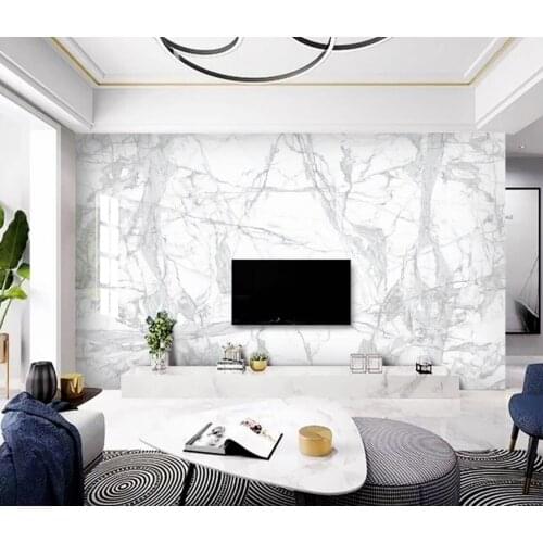 Custom mural wallpaper slab stone jazz white marble pattern stone background home decoration living room bedroom 3d wallpaper