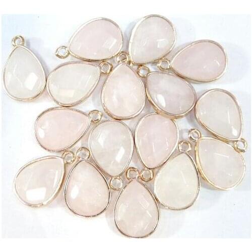 Natural stone Quartz crystal aventurine Turquoises tiger eye Water drops Pendant for diy Jewelry making necklace Accessories