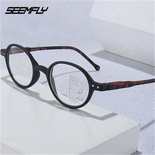Seemfly New Anti Blue Light Reading Glasses Men Women Classic Progressive Multifocus Presbyopic Eyeglasses Diopter +1.0 To +3.0