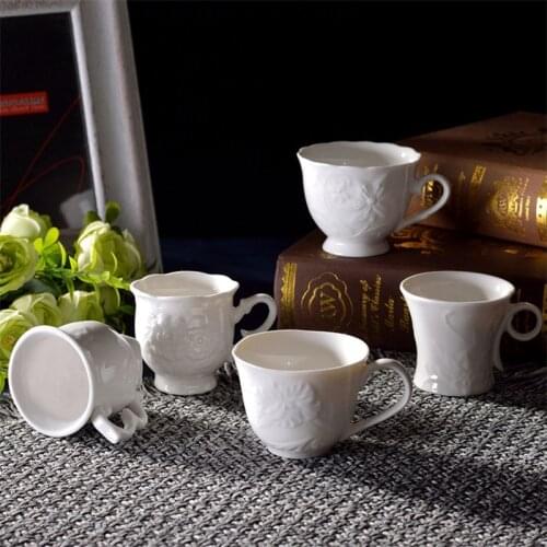 500pcs Wholesale High Quality White Ceramic Porcelain Cafe Cup Ltalian Espresso Small Coffee Cup Free Shipping