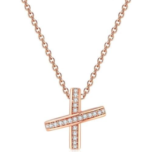 Pendants Necklace For Women Aesthetic Crosses Rose Gold Color Choker Chain Fashion Collar Necklaces 2021 Fashion Jewelry N205