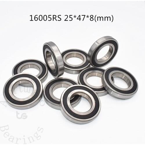 16005RS 25*47*8(mm) 1Piece bearing free shipping bearing 16005 16005RS rubber sealing type chrome steel deep groove bearing