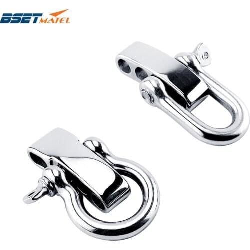 Stainless Steel 304 D Bow Adjustable Shackle Buckles Paracord Bracelet Parachute Cord Hardware DIY Outdoor Travel Kits Carabiner