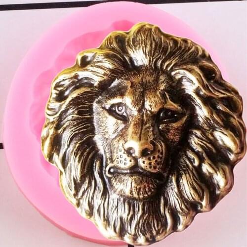 Lion Head Silicone Mold Chocolate Cupcake Topper Fondant Cake Decorating Tools Polymer Clay Candy Resin Moulds