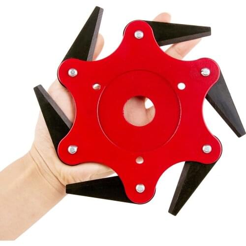 6 Blades Grass Trimmer Head for Lawn Mower Garden Power Tools Weed Brush Cutter Parts Blades 65Mn Steel Hedge Trimmer Heads