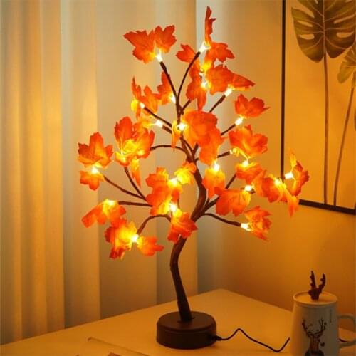 LED Fairy Night Light Copper Wire Tree Lamp For Home Decoration Creative Potted Shapes DIY Table Lamp Holiday Gifts For All Ages