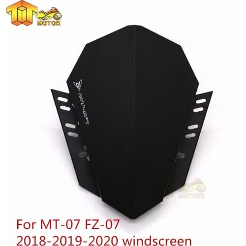 For YAMAHA MT07 MT-07 FZ-07 2018 2019 2020 Motorcycle Windshield Motorbike Wind Deflector Windscreen CNC Aluminum