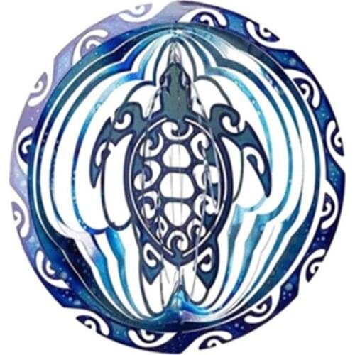 3D Rotating Wind Chime, Turtle Wind Trimmer Dynamic 3D Outdoor Garden Decoration
