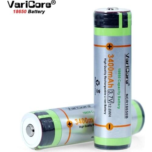 1-10PCS VariCore protected for 18650 3400mAh battery NCR18650B with original new PCB 3.7V Suitable for flashlights