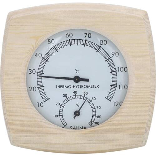 Steam generator sauna accessories Wood Thermo‑Hygrometer Thermometer Hygrometer for Bathroom Sauna Room Accessory sauna room