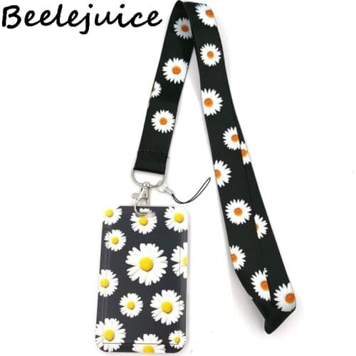 12sets Daisy Flowers Classical Style Lanyard The 90s Phone Working Badge Holder Neck Straps Phone Hang Ropes webbings ribbons