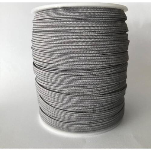 50 Meters 1/4'' 6mm #22 Grey Colored Elastic Band
