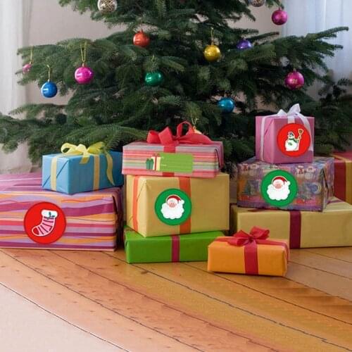 500Pcs/lot Christmas Festival Stickers Decoration For Gift Package Envelope Labels Stickers Seal Adhesive Decorative Stickers