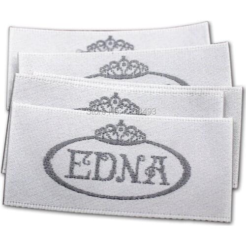 Free shipping custom clothing label/dress embroidered satin label/t shirt label/sewing labels custom/cloth label 1000 pcs a lot