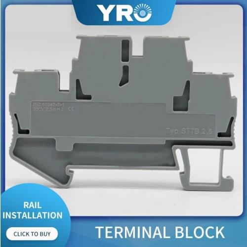 Din Rail Terminal Block STTB2.5 Connector Return Pull Type Spring Connection Screwless Copper Conductor