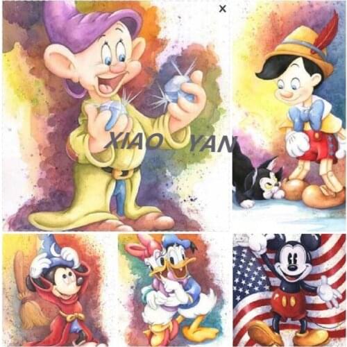 Disney Diamond Painting DIY Diamond Embroidery Cartoon Mickey Cross Stitch 5D DIY Diamond Mosaic Landscape Rhinestones Christmas