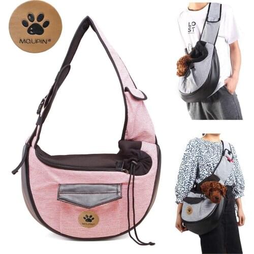 Pet Travel Bag Small Dog Cat Sling Carriers Hands Free Pet Puppy Reversible Pet Bag for Puppy Small Dogs and Cats