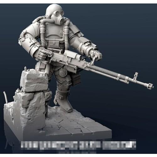 1/35 Resin Model figure GK, Nest Destroyer Heavy Gunner, Mechanical theme, Unassembled and unpainted kit