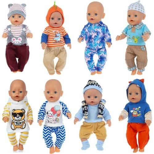 Doll multi style T-shirt suitable for 18 inch American dolls and 43 cm baby newborn dolls, our generation, Doll accessories