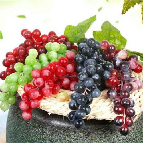 Artificial Fruit Grapes Fake Decorative Fruit Lifelike Grapes Home Wedding Party Garden Decor Mini Simulation Fruit