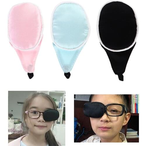 Kids Adult Silk Eye Patch Glasses Amblyopia Reusable Orthoptic Solid Eye Patch